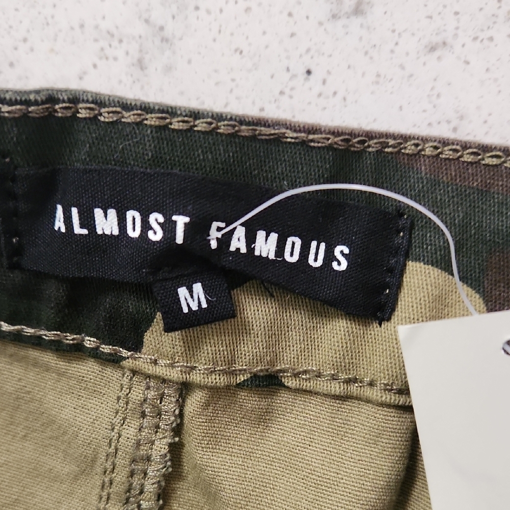 Almost Famous Green Tan Skater Mini Skirt - Picture 4 of 9